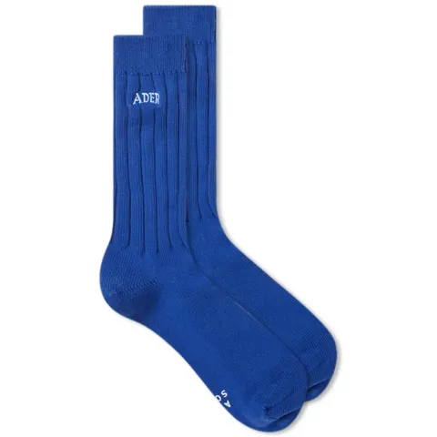 Ribbed Logo Sock