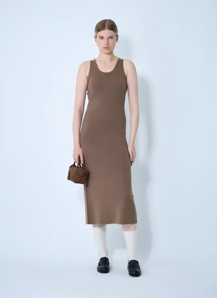 Knitted Wool Midi Dress
