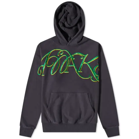 Script Embroidered Oversized Hoodie