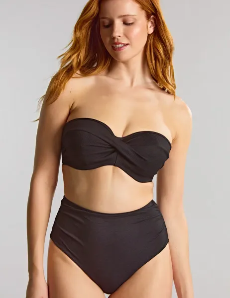 Spirit High Waisted Bikini Bottoms Black