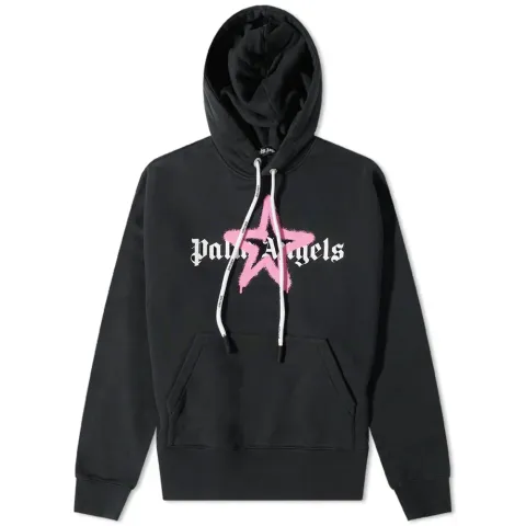 Star Sprayed Logo Popover Hoodie