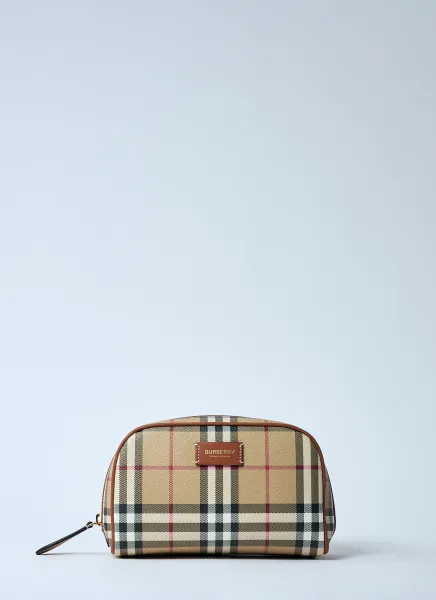 Small Check Travel Pouch