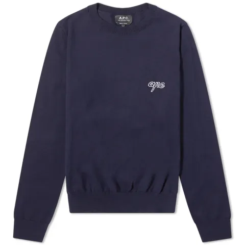 A.P.C. Bea Long Sleeve Logo Sweater