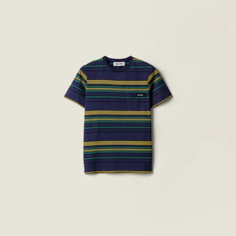 Striped jersey T-shirt
