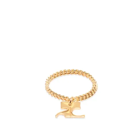 Courrèges Logo Chain Ring