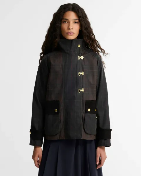 BARBOUR Hazelwood Checked Waxed Jacket