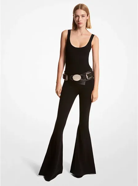Michael Kors Stretch Cashmere Flared Jumpsuit