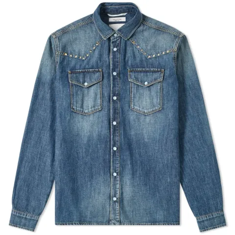 Rockstud Untitled Western Denim Shirt