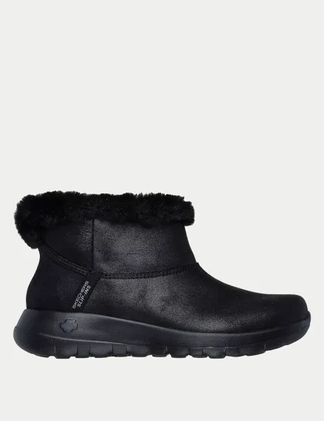 Skechers Wide Fit On the Go Joy Slip In Ankle Boots Black
