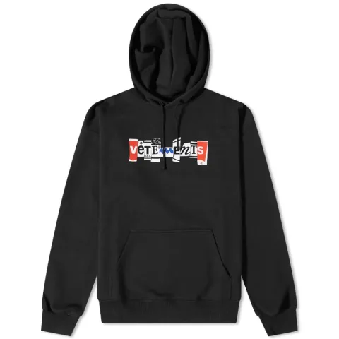 Mixed Logo Popover Hoodie