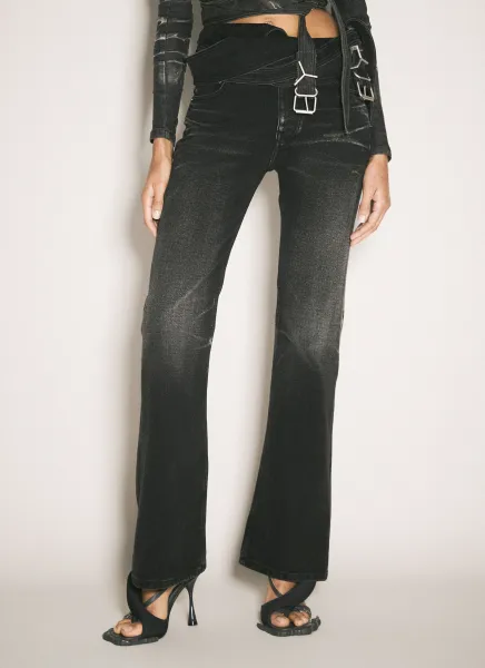 Wrap-Belt Jeans