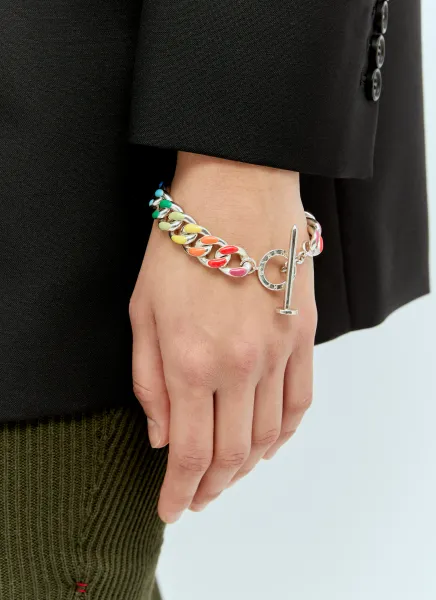Rainbow Chunky Chain Link Bracelet
