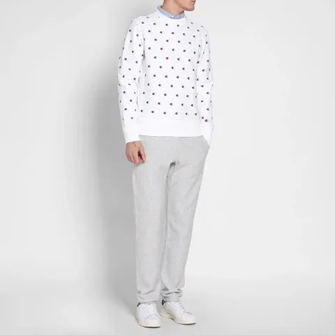 All Over Embroidered Crew Sweat