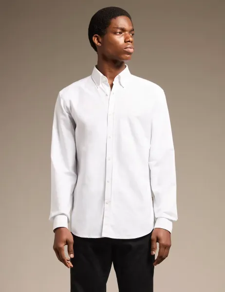 Boss Rickert Regular Fit Pure Cotton Oxford Shirt White