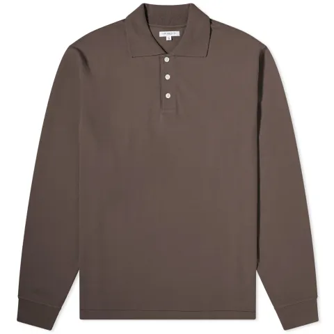 Lady White Co. Long Sleeve Three Button Polo