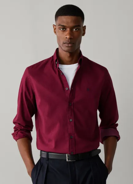 Tailored Fit Garment Dyed Oxford Shirt