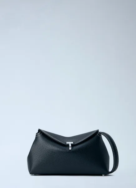 T-Lock Grained-Leather Clutch Bag
