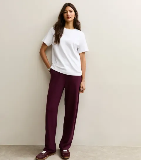Women's Premium Dark Burgundy Premium Barrel Leg Joggers