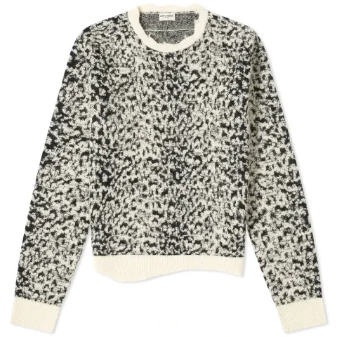 Leopard Mohair Crew Knit