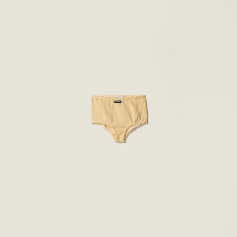 Garment-dyed cotton boy-shorts
