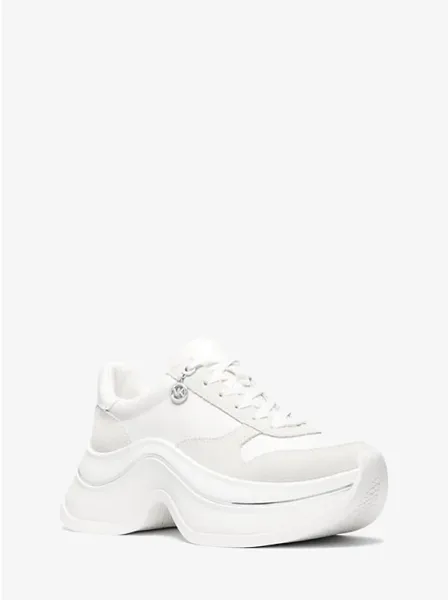 Arla Leather and Suede Trainer