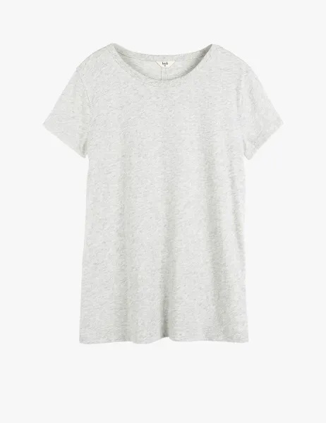 HUSH Pure Cotton Slim Fit T-Shirt Grey Marl