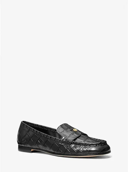 Jennings Crocodile Embossed Leather Loafer