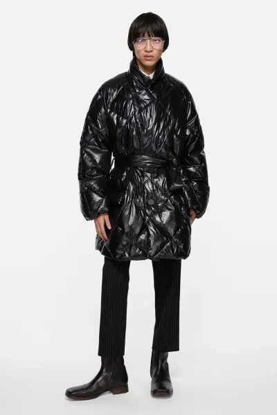 Quilted down jacket