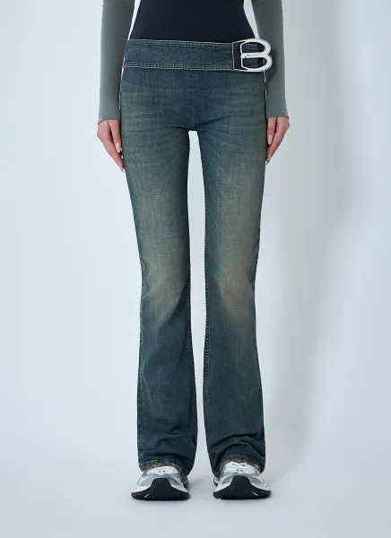 Buckle Bootcut Pants
