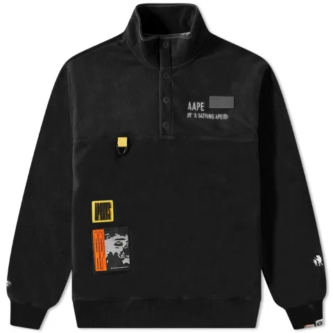 AAPE 1/2 Button Fleece
