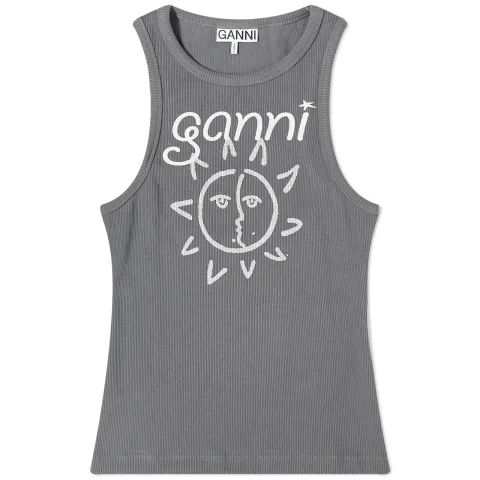 Graphic Rib Sun Tank Top