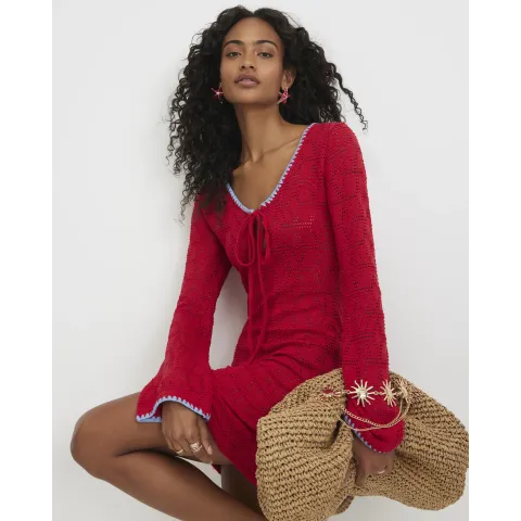 River Island Crochet Whipstitch Mini Dress