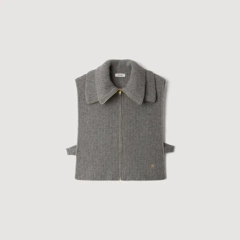 SANDRO Zipped trucker collar