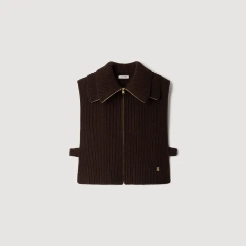 SANDRO Zipped trucker collar