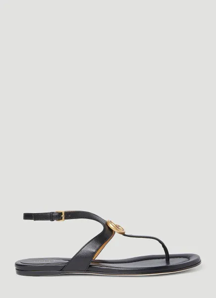 Double G Thong Leather Sandals