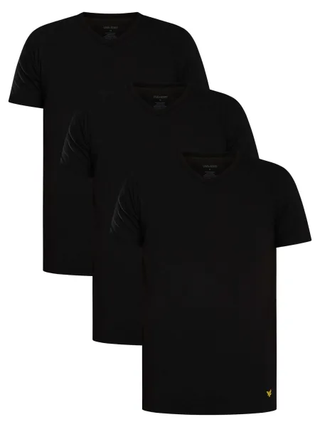 Lyle & Scott 3 Pack Basic Lounge V Neck T-Shirt