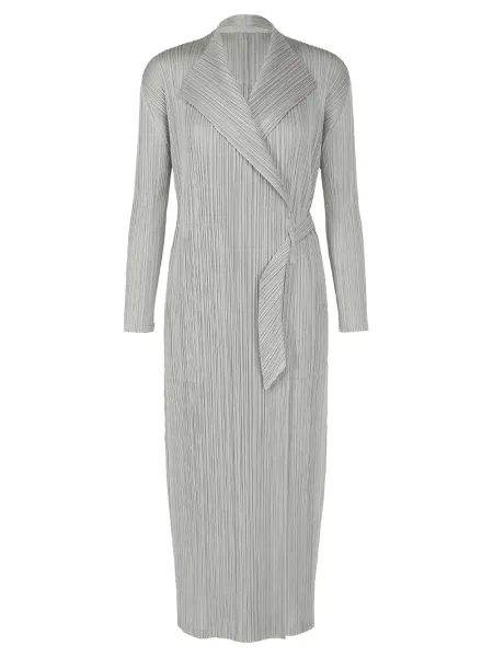 Pleats Please Facade Coat L. Grey