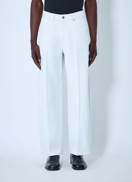 Wide-Leg Denim Trousers