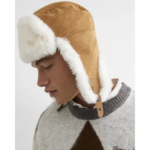 River Island Faux Suede Trapper Hat