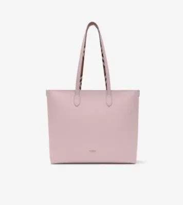 Medium Check-lined Tote in Lilac pink