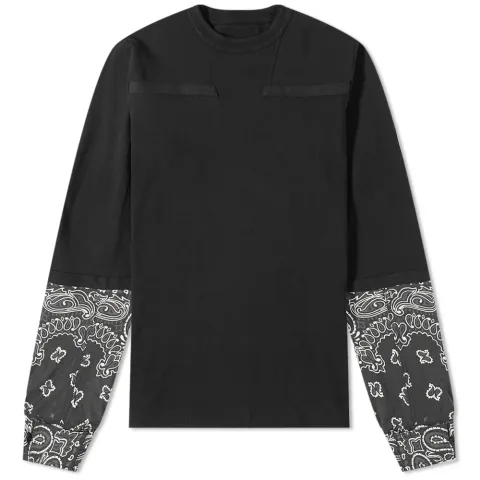 Long Sleeve Bandana Print T-Shirt