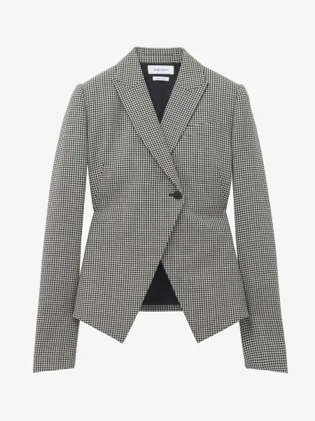Gingham Check Cutaway Jacket
