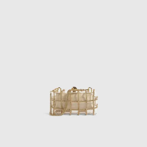River Island Chain Rope Clear Clutch Bag