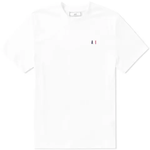 AMI Small Tricolour Logo Tee