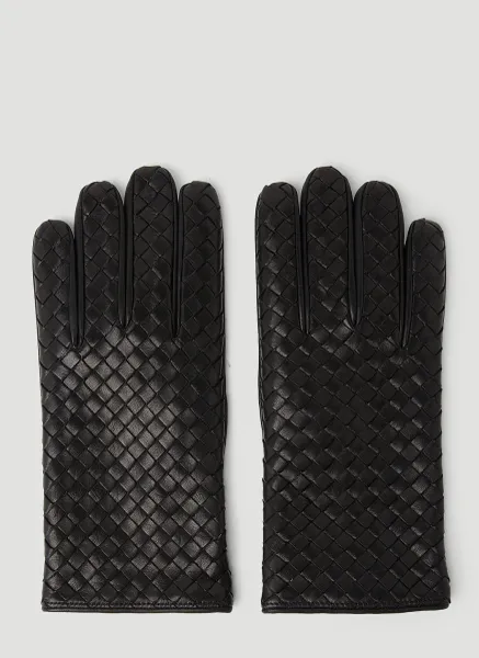 Intrecciato Leather Gloves