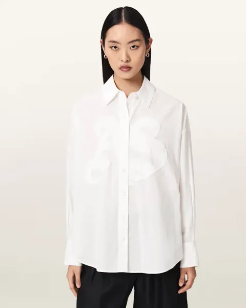 Sparrow Linen Blend Embroidered Shirt