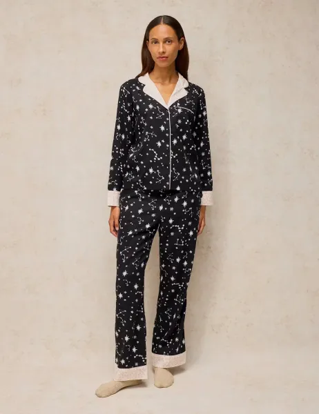 White Stuff Cotton Rich Printed Pyjama Bottoms