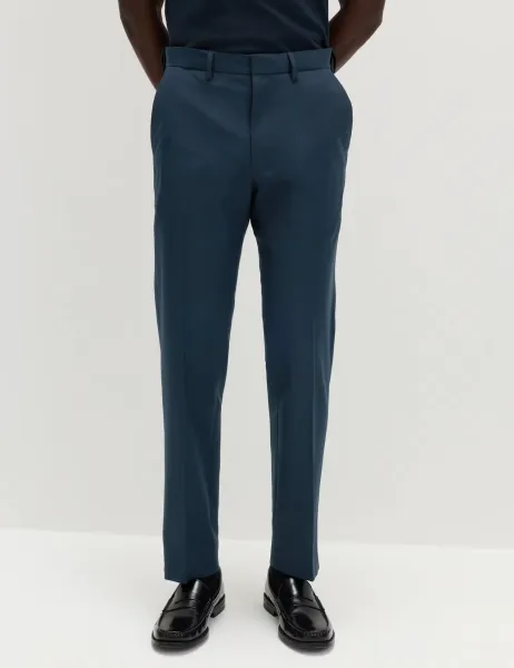 Marks & Spencer Regular Fit Smart Trousers Navy