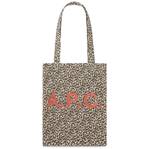 A.P.C Lou Leopard Print Tote Bag