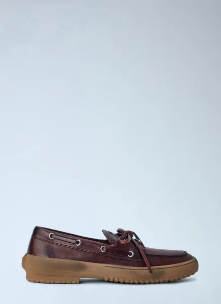 MIU MIU Leather Deck Shoes